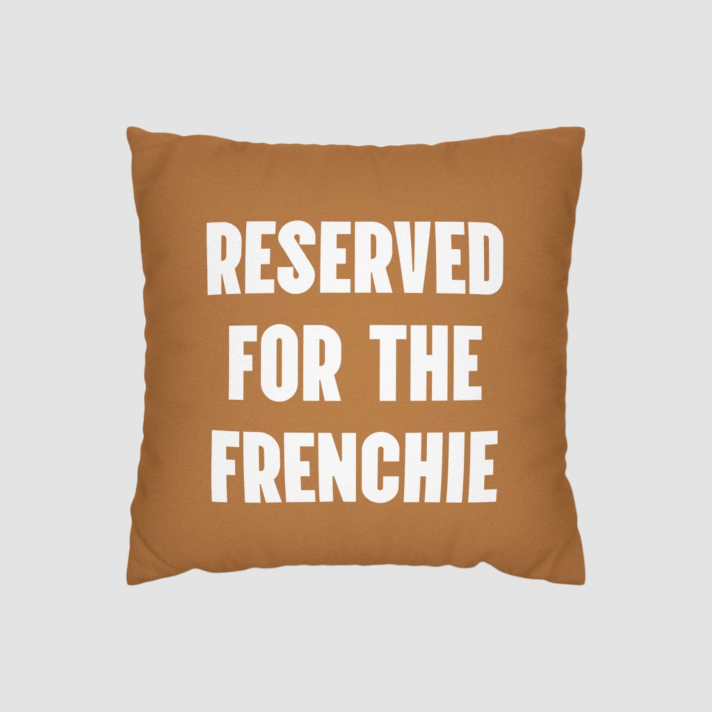 Reserved for the Frenchie - Light Brown 14x14 Square Pillowcase