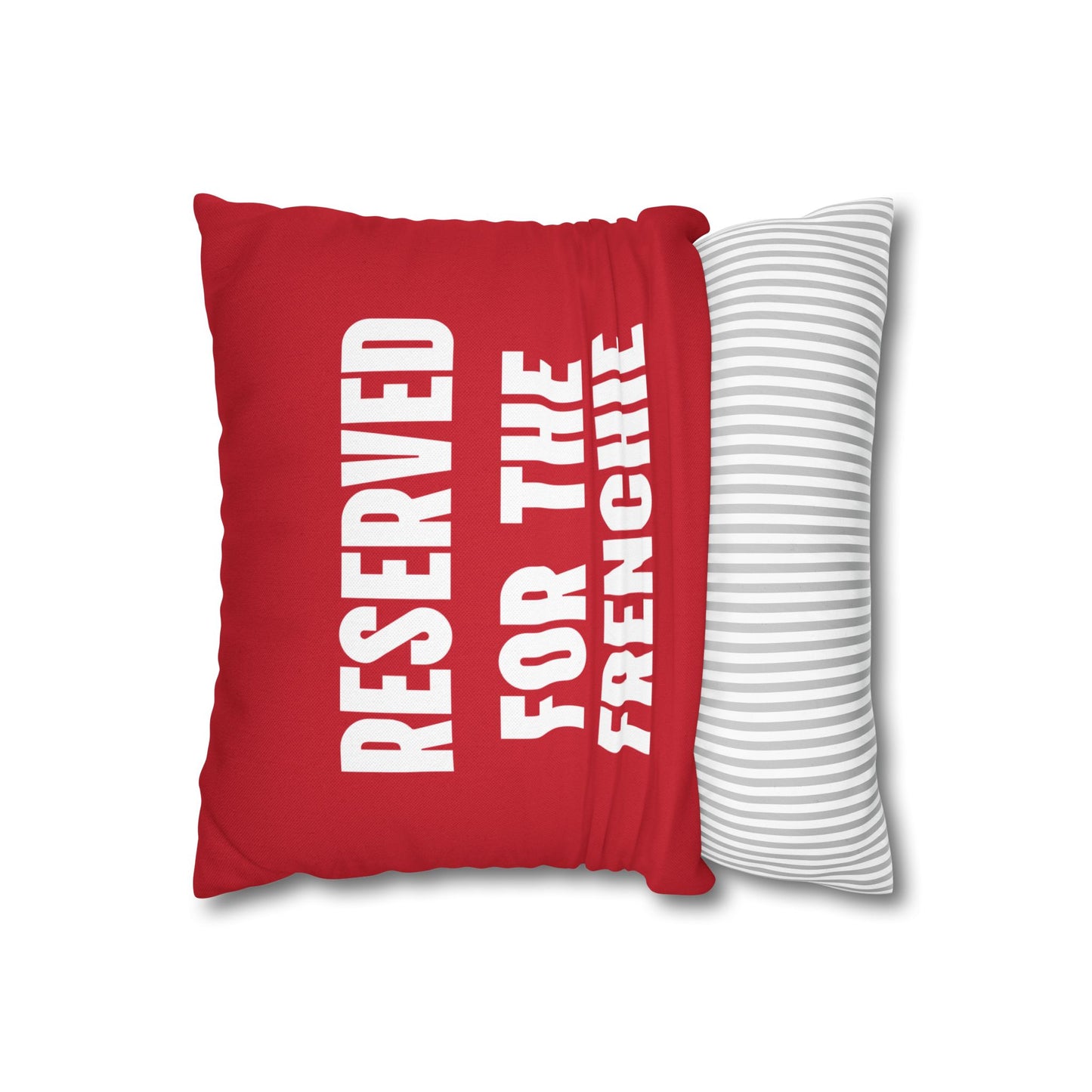 Reserved for the Frenchie - Dark Red 14x14 Square Pillowcase