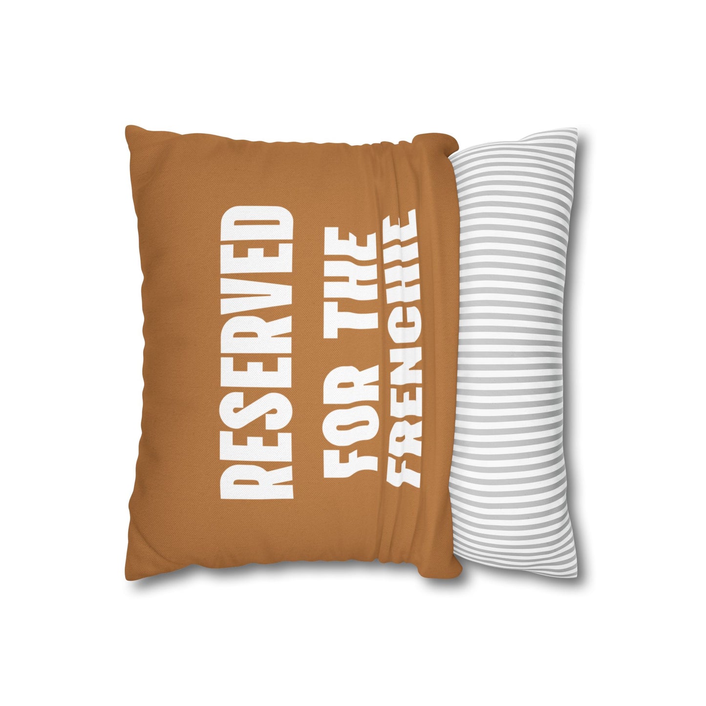 Reserved for the Frenchie - Light Brown 14x14 Square Pillowcase