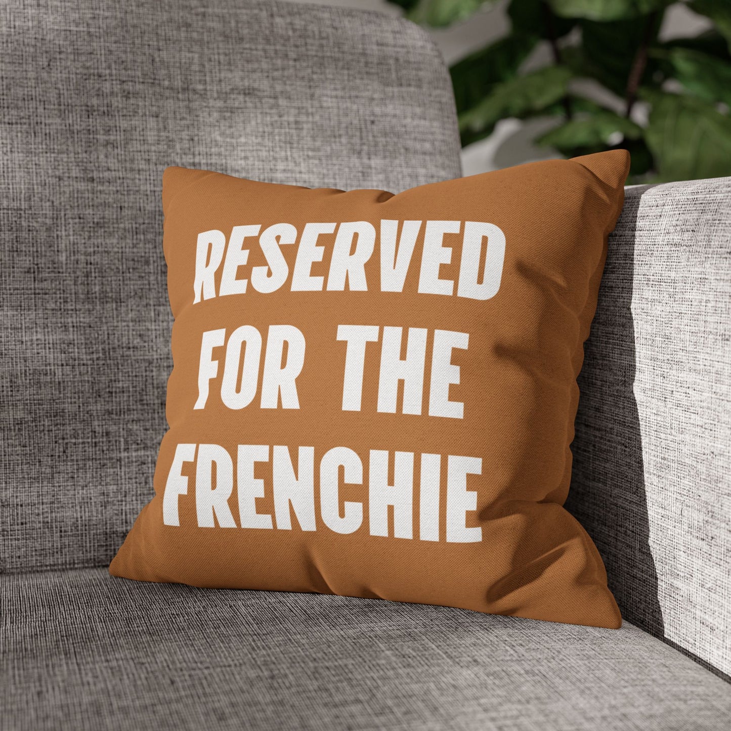 Reserved for the Frenchie - Light Brown 14x14 Square Pillowcase