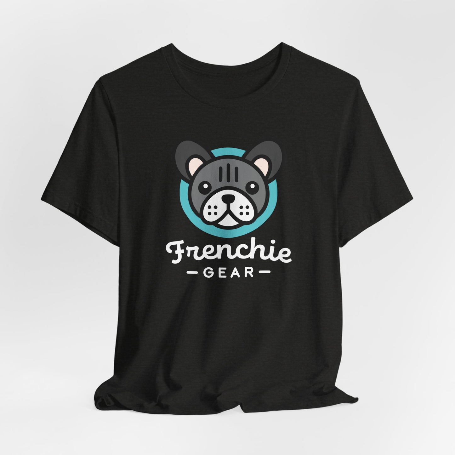 Black t-shirt with Frenchie Gear logo